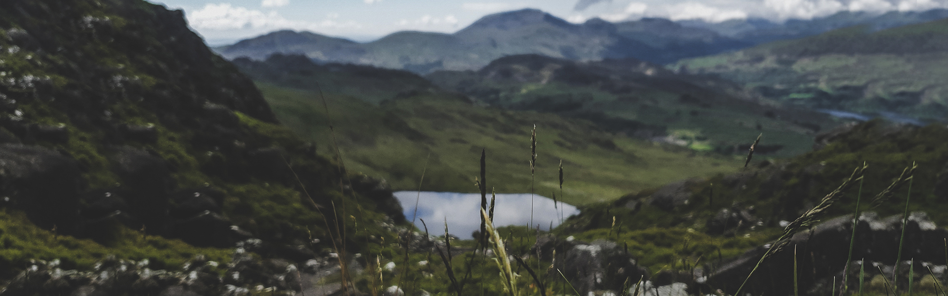 Mountains and Lake in the summer