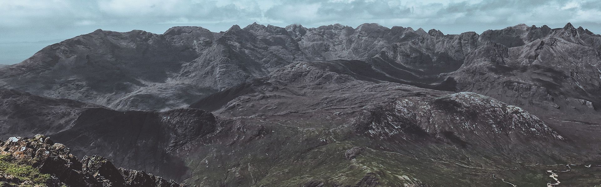 The Cuillin Ridge on the Isle of Skye in Scotland